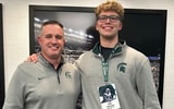 Michigan State target Jack Carlson with Spartan head coach Pat Fitzgerald (photo courtesy of Jack Carlson via Twitter).
