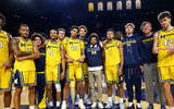 Michigan Trey Burke tunnel huddle
