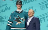 Joshua Ravensbergen is selected as the 30th overall pick to the San Jose Sharks in the first round of the 2025 NHL Draft at Peacock Theater. - Kirby Lee, USA TODAY Sports