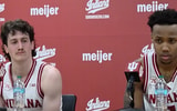 Indiana's Conor Enright and Nick Dorn