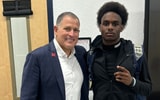 2027 wide receiver recruit Zion Vilma with Greg Schiano