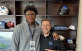 Kellan Hall with Kentucky head coach Will Stein on his Junior Day visit (Photo courtesy of Kellan Hall)