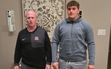 2027 OL recruit Chase Allen with Rutgers O-Line coach Jim Turner