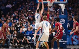 Kentucky forward Andrija Jelavic goes for a dunk vs. Oklahoma (Photo by Aaron Perkins, Kentucky Sports Radio)