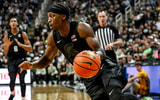 Michigan State's Trey Fort moves the ball against USC during the first half on Monday, Jan. 5, 2026, at the Breslin Center in East Lansing. - Nick King, USA TODAY Sports