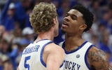 Collin Chandler and Otega Oweh celebrate a play during Mississippi vs Kentucky on 1/24/2026 - Dr. Michael Huang, Kentucky Sports Radio/On3