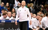 Feb 17, 2026; Dallas, Texas, USA; Louisville Cardinals head coach Pat Kelsey looks on during the first half against the SMU Mustangs at Moody Coliseum. Mandatory Credit: Jerome Miron-Imagn Images
