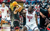 Texas Tech forwards LeJuan Watts, Tyeree Bryan, Luke Bamgboye and Josiah Moseley