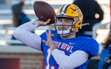 Former LSU QB Garrett Nussmeier at the Senior Bowl