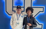 Ty Ashley poses with DaMarcus Ganaway Jr. on Kentucky visit (Photo via Owensboro Football)