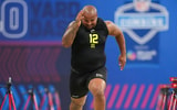 Former Kentucky DT David Gusta at the NFL Combine, via Kirby Lee, Imagn Images