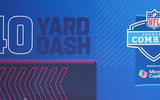 40-yard dash sign at the 2026 NFL Scouting Combine