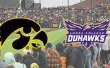 A play-by-play recap of the matchup between the Hawkeyes and Duhawks.