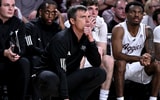 Feb 28, 2026; College Station, Texas, USA; Texas A&M Aggies head coach Bucky McMillan looks on during the second half against the Texas Longhorns at Reed Arena. Mandatory Credit: Maria Lysaker-Imagn Images