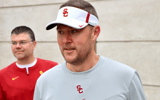 Lincoln Riley provides latest injury updates on USC in Fall Camp jude wolfe boot korey foreman
