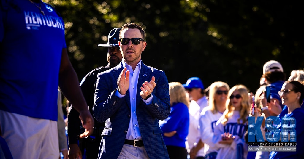 Hear from Will Stein after Kentucky fought off South Alabama to win 45-21