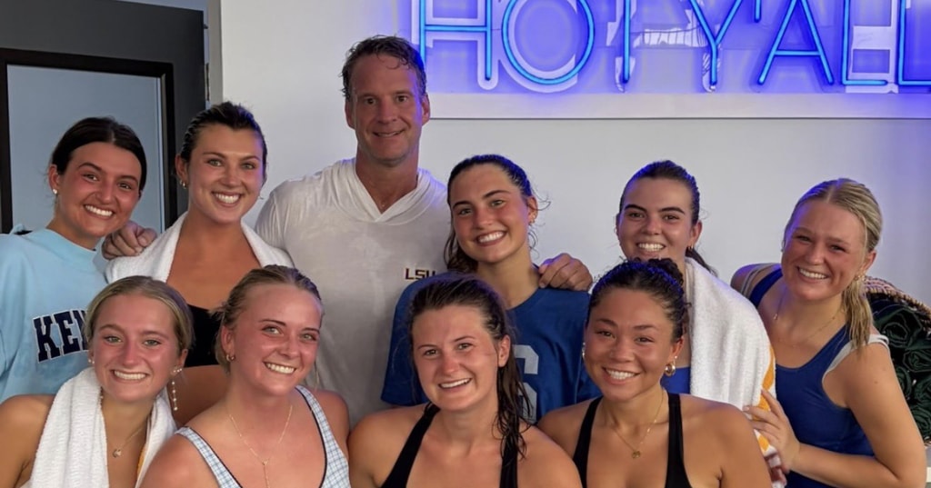 Lane Kiffin got in his Hot Yoga session this morning in Lexington