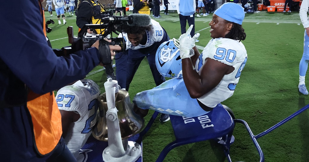 Photos: UNC celebrates rivalry win over Duke, reclaims victory bell