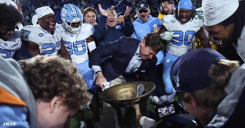 Photos: UNC celebrates rivalry win over Duke, reclaims victory bell