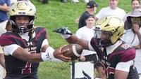 Iona Prep and Paramus Catholic battle during football action at Iona Prep in New Rochelle Sept. 12, 2026. Iona won the game