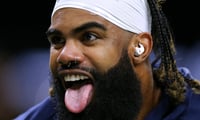 Dallas Cowboys RB Ezekiel Elliott launches home run in home run derby competition Ohio State