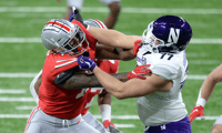 Northwestern left tackle Peter Skoronski (Getty Images/Icon Sportswire)
