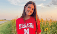 Nebraska volleyball class of 2024 MB commit Ayden Ames (Photo credit Ayden Ames Instagram)