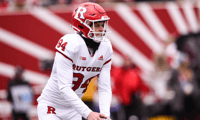Rutgers punter Adam Korsak ( (Photo by James Black/Icon Sportswire via Getty Images)