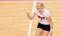 Nebraska volleyball Nicklin Hames (Photo Credit: Nebraska Athletic Communications)