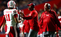 Mickey Joseph, Casey Thompson, Mark Whipple Nebraska v Rutgers