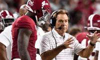 Alabama QB Jalen Milroe, HC Nick Saban