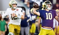 Former Notre Dame QBs Tyler Buchner and Drew Pyne