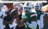 Cam Ward Miami Hurricanes Spring Practice 1