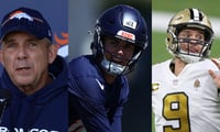 Sean Payton Bo Nix and Drew Brees