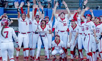Oklahoma Sooners softball team at the 2024 WCWS