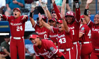 Oklahoma Softball during the 2024 WCWS championship series