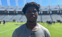 2026 OL Zyon Guiles pictured at South Carolina's camp in June 2024 (Photo: GamecockCentral.com)