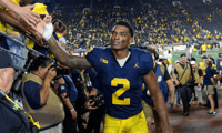 Michigan Wolverines football cornerback Will Johnson had a pick-six against Fresno State. (Photo by Lon Horwedel / TheWolverine.com)
