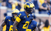 Michigan Wolverines football cornerback Will Johnson had a 42-yard pick-six in a win over USC. (Photo by Junfu Han / USA TODAY NETWORK via Imagn Images)