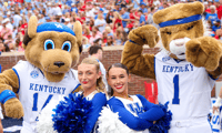 Kentucky cheerleaders and mascots pose during the Ole Miss game - Mont Dawson, Kentucky Sports Radio