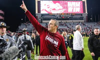 South Carolina football coach Shane Beamer after the Missouri win. Photo by: Katie Dugan | GamecockCentral
