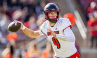 Nov 16, 2024; Stanford, California, USA; Louisville Cardinals quarterback Tyler Shough (9) throws a pass during the first quarter against the Stanford Cardinal at Stanford Stadium. Mandatory Credit: Bob Kupbens-Imagn Images
