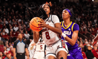 South Carolina women's basketball star Joyce Edwards (© Jeff Blake-Imagn Images)