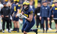 Michigan Wolverines football tight end Marlin Klein hauled in 13 catches in 2024. (Photo by Junfu Han / USA TODAY NETWORK via Imagn Images)
