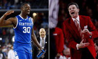 Photos of Julius Randle (left) and Rick Pitino via Imagn Images