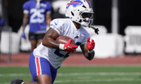 Former Kentucky RB Ray Davis at Buffalo Bills training camp, via Tina MacIntyre-Yee:Democrat and Chronicle : USA TODAY NETWORK via Imagn Images
