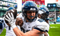 UConn Football tight end Alex Honig at the 2024 Fenway Bowl