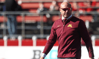 PJ Fleck gophers post practice