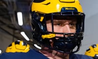 Michigan offensive tackle Evan Link (Mark J. Rebilas)