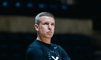 West Virginia head basketball coach Ross Hodge